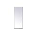 Elegant Decor Metal Frame Rectangle Mirror 24 inch x 60 inch in Blue