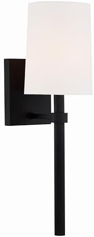 Crystorama Bromley 1 Light Black Forged Sconce