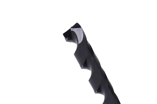Image of Century Drill & Tool 24132 Pro Grade Black Oxide Drill Bit, 1 /2 inch, Pro Pack | Straight shank, 6 inch overall length, 135 point, cuts steel, wood & plastic, 135 split point