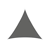 Vela De Sombra Triangular Impermeable, Disponible En Una Variedad De Colores; Tela De Sombra con Bloqueo UV del 95%, Ideal para Cubrir Patios, Jardines, Patios(Grey,3x3x4.25m)