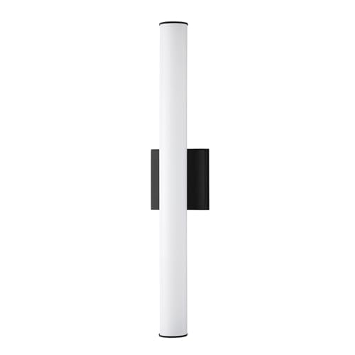 Image of Maxim Lighting Rail 24 inch Bath Vanity Light | Black Aluminum Finish | Transitional Indoor Light Fixture | Ideal for Bathrooms & Powder Rooms | Dimmable Damp Rated | Home Decor Light Fixture | 52102BK