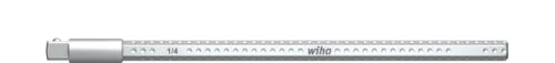 Wiha Wechselklinge SYSTEM 6 1/4 Vierkantadapter für Steckschlüsseleinsätze (03883) 150 mm, variable Klingenlänge, schnelles Umstecken, Teleskop, ergonomischer Griff, ausziehbar
