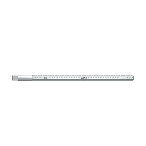 Wiha Wechselklinge SYSTEM 6 1/4" Vierkantadapter für Steckschlüsseleinsätze (03883) 150 mm, variable Klingenlänge, schnelles Umstecken, Teleskop, ergonomischer Griff, ausziehbar
