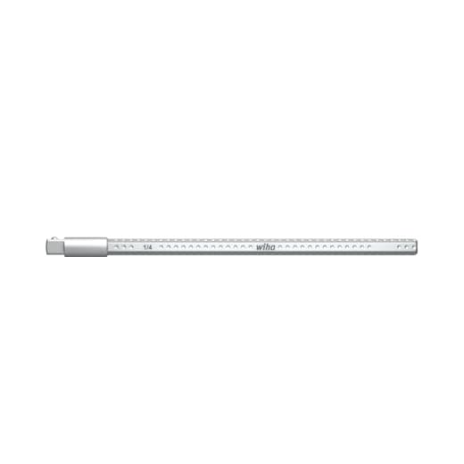 Wiha Wechselklinge SYSTEM 6 1/4" Vierkantadapter für Steckschlüsseleinsätze (03883) 150 mm, variable Klingenlänge, schnelles Umstecken, Teleskop, ergonomischer Griff, ausziehbar