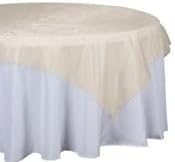 Miniatura 9 de Efavormart - Mantel cuadrado de organza dorada de 72 x 72 pulgadas, para bodas, fiestas, eventos, banquetes