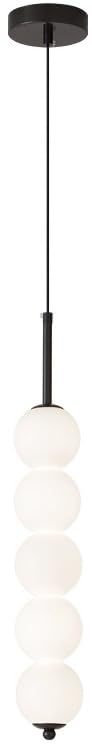 Luminaire suspendu linéaire globe verre noir lampe suspendue îlot cuisine hall