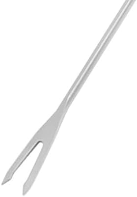 Tissting 2-Pack Stainless Steel Fondue Forks with Wooden Handle for Cheese Chocolate - Ideal for Roasting Marshmallows, Fruits at Parties, Picnics, and Camping - 3