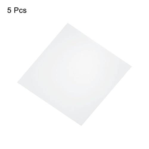 Image of HARFINGTON 5pcs Clear Plastic Sheets 8 inch x 8 inch x 0.03 inch Transparent Flexible PVC Sheet Panels with Protective Paper for Signs DIY Display Projects Craft Picture Frames Painting