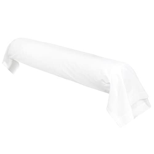 Linnea Taie de traversin uni 185x43 cm 100% Coton Alto Blanc