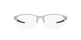Oakley Mens Ox5152 Wire Tap 2.0 Rx Rectangular Prescription Eyewear Frames, Satin Chrome/Demo Lens, 56 mm