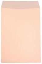 （まとめ）透けないカラー封筒 角2 パステルピンク 100枚入&times;5パック ds-972342