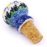 Polmedia Polish Pottery Bottle Stopper UNIKAT - Rose Bouquet Pattern Handmade in Boleslawiec Poland by Ceramika Artystyczna + Certificate of Authenticity
