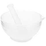 OFFIGAM ガラス製すり鉢 乳鉢と乳棒 粉砕用耐久化学器具 薬用実験用キッチン用品 粉砕と混合に