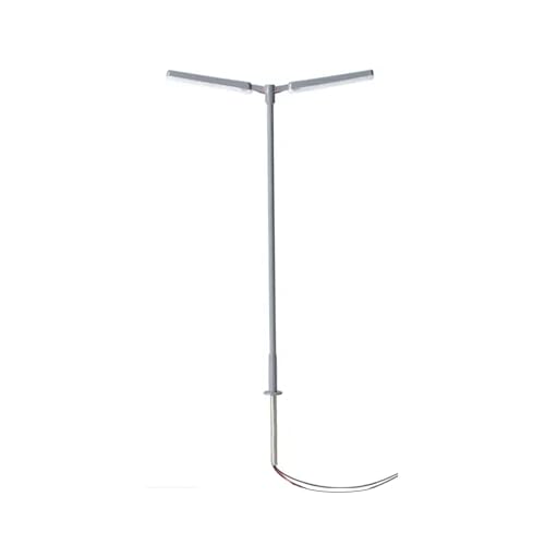 Atlas N Scale Double-Arm Parking Lot Light 3-Pack with Cool White LED (Silver)