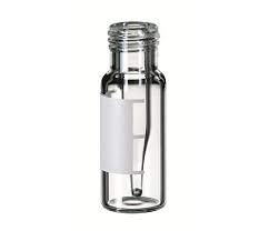 MacroVial 350L Fused Insert Vial, Clear Glass I-D, 9mm Wide Opening vials