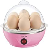 DEVANSHI ENTERPRISE Multi Functional Electric 2 in 1 Single Layer Egg Boiler Steamer Cooker with Handle and Capacity of 7 Eggs | Egg Boiling Non-Stick Steamer and Egg Frying Pan Machine