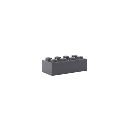 Classic. 100 Pezzi 2 x 4 Pietre con separatore in Pietra (Grigio Scuro) - Lego - Immagine 1