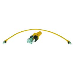 Cordon de brassage S/FTP Cat6 cuivre 20m gaine PUR jaune haute résistance HARTING