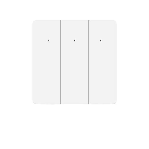 Matter Interruttore della Luce WiFi Smart Big Botton Interruttore Neutro Abilita App/Timer/Controllo Vocale, Matter Homekit Interruttore Luce (3 Gang)