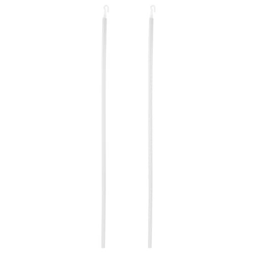 Ipetboom Soporte De Barra De Cortina Doble 60 Cm Ajustable Acrílico Blanco Accesorio para Persianas y Cortinas De Ventana, Montaje En Techo, Juego De 2 Unidades para Hogar y Decoración