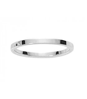 Alliance Mariage 2 mm Or Blanc 18 carats Gratia | L'anneau fin anti-gêne idéal en taille 62