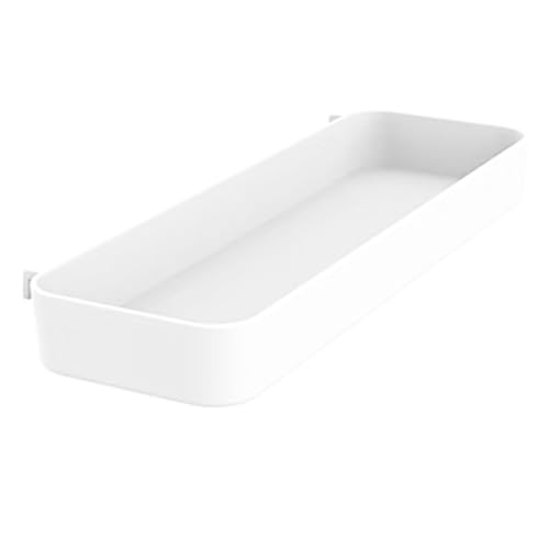 AwnsIMfreien Estantes de Tablero Perforado, Estante de Tablero Perforado de 11 x 3, 5 Pulgadas, estantes de de ABS Blanco, Estante Multiusos para teléfono, Billetera, Fragancia, Reloj