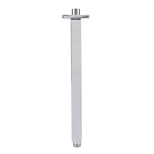 Braccio Doccia da Parete in Acciaio Inossidabile, 30 cm, Quadrato, Finitura Cromata, per Soffione Doccia