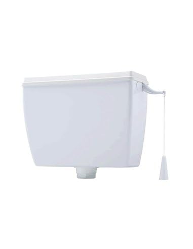 Cisterna alta 'Pond' sin tapa con 8 litros de capacidad fabricada en ABS color blanco (incluye kit de montaje)
