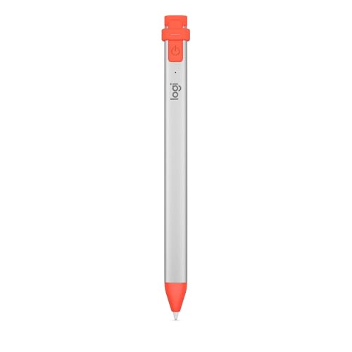 Logitech Crayon Digital Pencil for All iPads (2018 Releases and Later) with Apple Pencil Technology, Anti-roll Design, and Dynamic Smart tip.