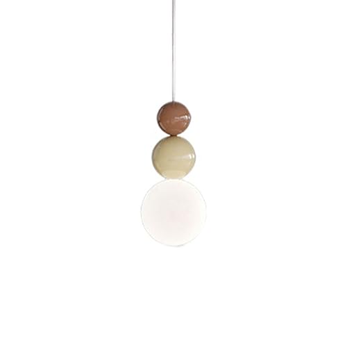 Lustre restaurant haut de gamme en verre beige Mage design gourde tricolore G9