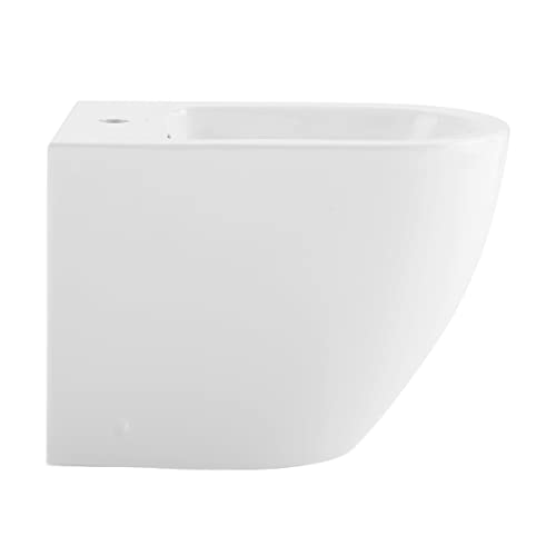Inodoro monobloque St. Tropez SM-1T254 de Swiss Madison Well Made Forever y bidet SM-BD227, blanco brillante, forma oblonga, descarga dual 1.1/1.6 galones miniatura 7