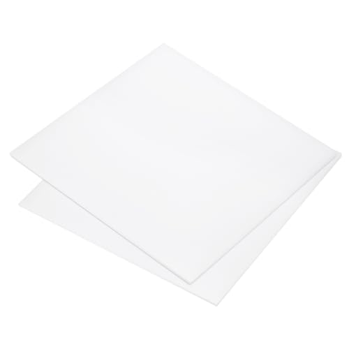 Image of 2pcs 8 x 8 Inch UHMW Polyethylene Sheets, 1 /8 Inch Thick Ultra High Molecular Weight White Plastic Sheet [for Home, Industrial]