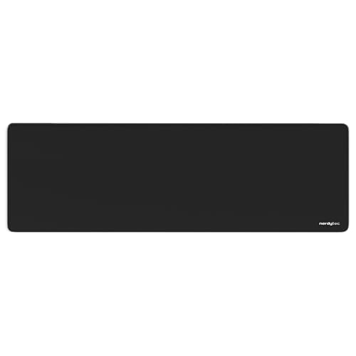 Couchmaster Nerdytec - Alfombrilla de ratón XXL para videojuegos, apta para Cyboss, superficie de tela de alta precisión, parte inferior antideslizante, borde reforzado, ultra ancha, 95 cm x 25 cm