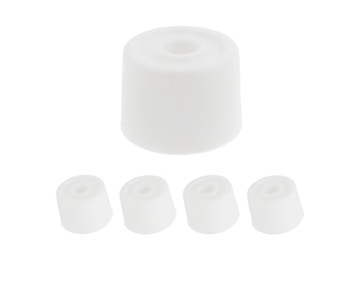 Lifeswonderful - Arrêts, Butées de Porte ou Pieds à Visser, en Caoutchouc Silicone - 4 Pièces - Blanc