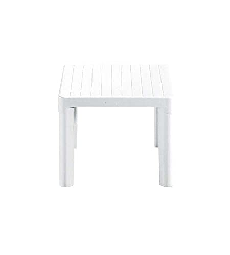 Mesa Scab de resina Tip con marco blanco, 47 x 47 cm, 1022 [Scab]
