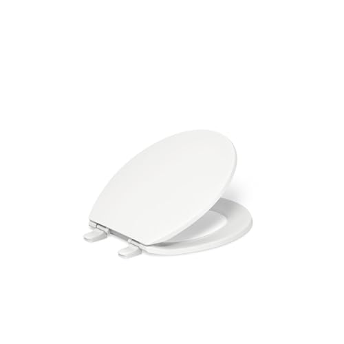 KOHLER K-4775-0 Brevia Round Toilet Seat with Quick-Release...