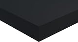 Plastic-Craft Black PVC Foam Sheet, 1/2