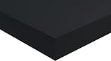 Expanded PVC Foam Board, Black, 1/2' (0.5', 12MM) Thick, 24' W x 48' L