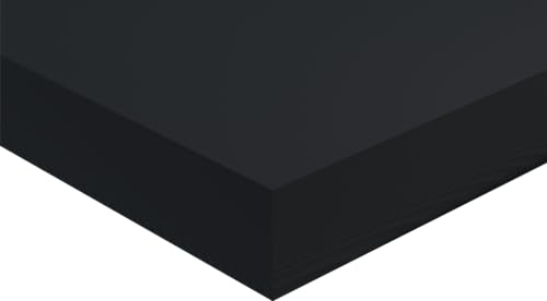 Plastic-Craft Black PVC Foam Sheet, 1/2