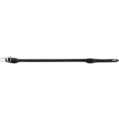 HUNTER ROUND & SOFT ELK PETIT Halsband für kleine Hunde, Leder, weich, rund, fellschonend, 32 (XS), schwarz