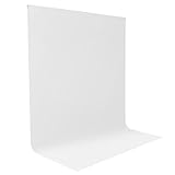 LimoStudio 5 x 10 feet White Photography Backdrop Background Screen, Pure Seamless White Color for Photo Video Studio, Photoshoot, Portrait, Streaming, Family Events, AGG3049