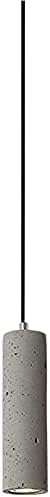 HWSY Industriële Cement Beton Cilinder Lamp, Moderne Creatieve Kroonluchter Hangende Lamp, E27, Hellingen Drop Kroonluchter, Pijp Led Lustre,Stoma-7X25Cm Interesting