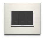  Vimar Serie Eikon Evo – Placca 4 Moduli Alluminio Serie Eikon titanio