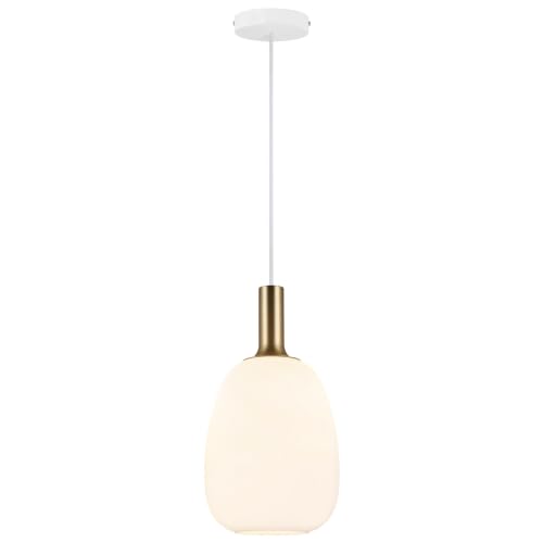 Image of Nordlux Alton Indoor Pendant Light White Glass E27 Hand Blown - Kitchen, Bedroom, Living Room Mains Powered, IP20