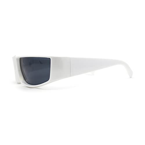Trendy 90s Sport Style Wrap Around Mean Aggressive Plastic Sunglasses3