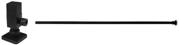 212 Main Toilet Kit with Square Angle Stop, Matte Black