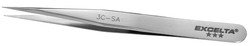 Excelta 3C-SA Stainless Steel Fine Tip High Precision Point Tweezers,