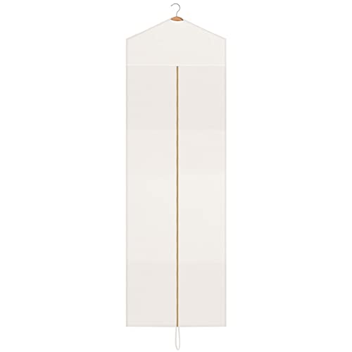 Sotiff Cotton Dress Garment Bags for Long Gowns Long Dress Travel Breathable Foldable Storage Bag Dust Proof(White,70 x 23.6 Inch)