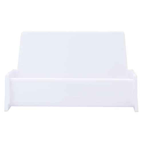Beauticom Standard Style Business Card Holder Organizer Stand Display for Offices, Receptionist, Salons, and Businesses (White, 6 Pieces)