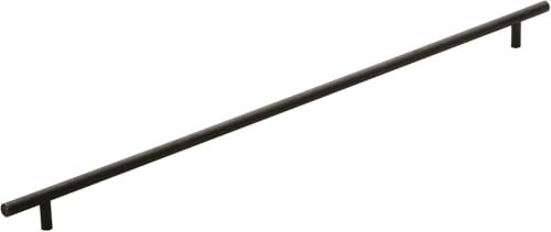 Image of Amerock 21-7 /16 inch Bar Pulls Oil-Rubbed Bronze Drawer Pull | 21-7 /16 inch (544mm) Center-to-Center Mounting Distance and 24-9 /16 inch Overall Length, Durable Carbon Steel Cabinet Hardware
